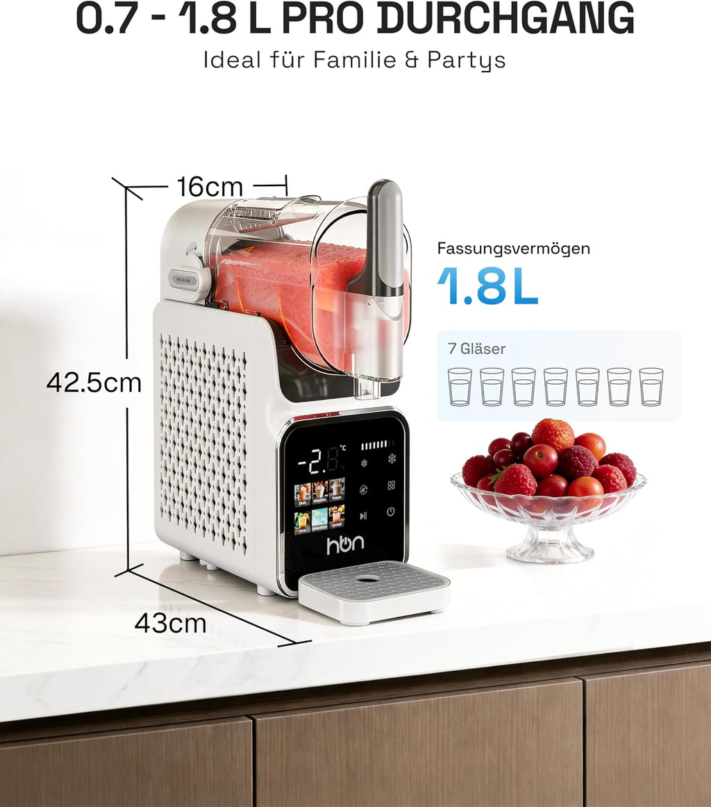 HBN CP-GBS-800 Slush-Maschine 1,9 L – 6 Programme, Selbstreinigung, 220 W, Kompakt (Copy)