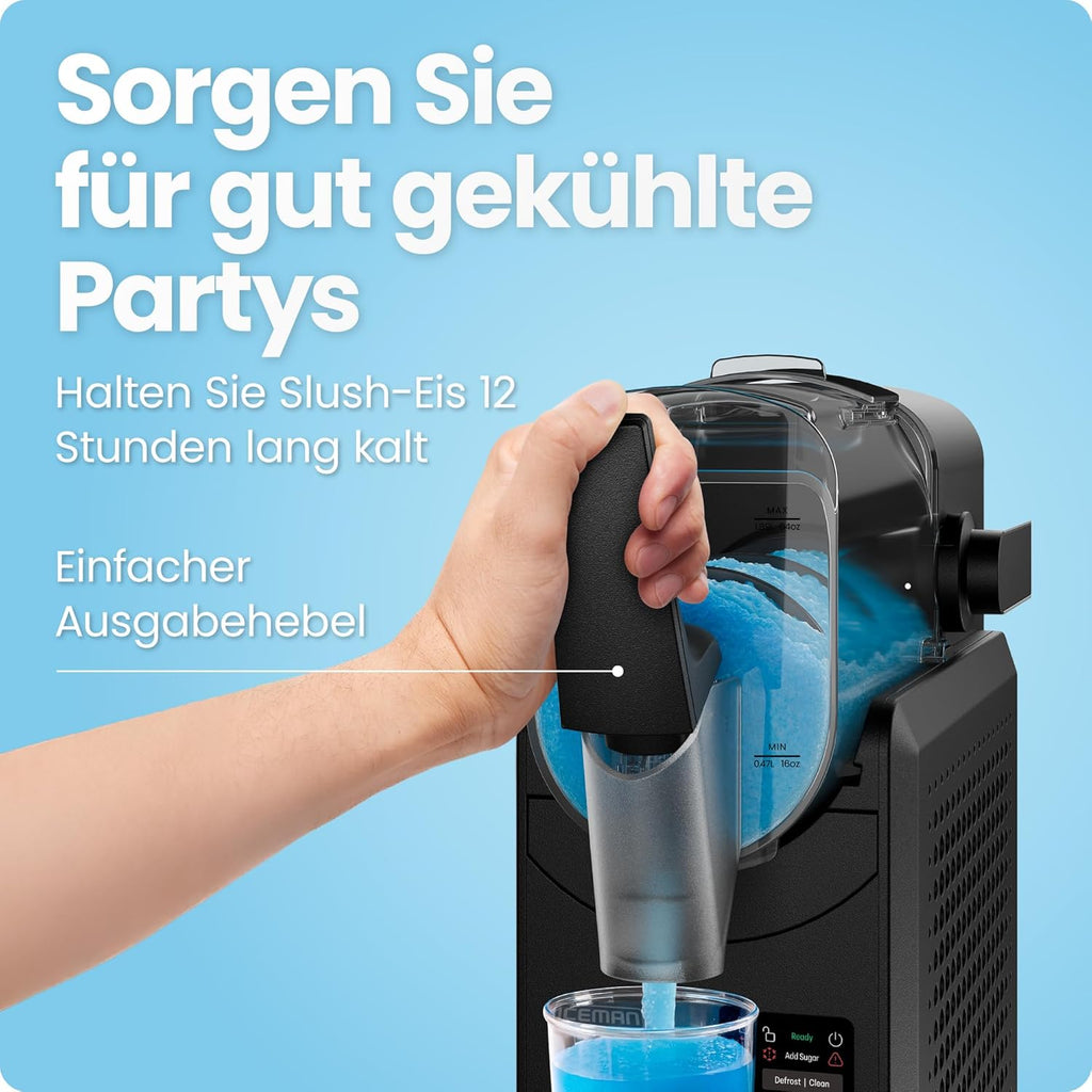 ICEMAN RJ62 Slush-Maschine 5 Programme – Automatisch, Touchpad, Defrost-Funktion, Schwarz (Copy)